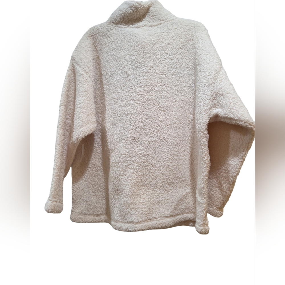 Disney MICKEY MOUSE SKIING Sherpa Quarter-Zip Pullover Sweater Women's 2XL NEW - Picture 2 of 6
